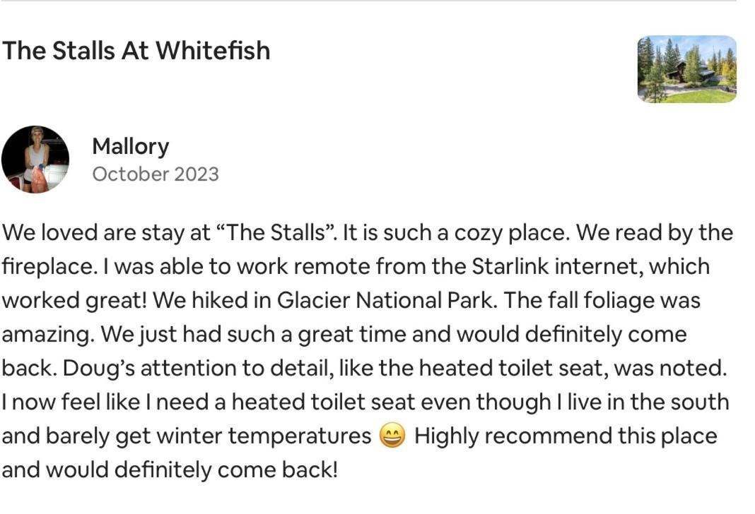 The Stalls At Whitefish Exterior foto